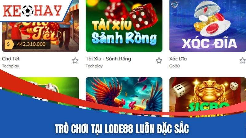 Trò chơi tại LODE88 luôn đặc sắc 